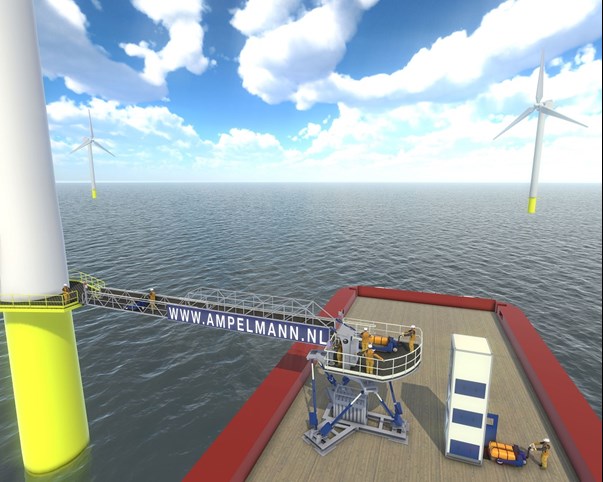 Vroon Offshore Services and Ampelmann join forces for Arkona wind farm project