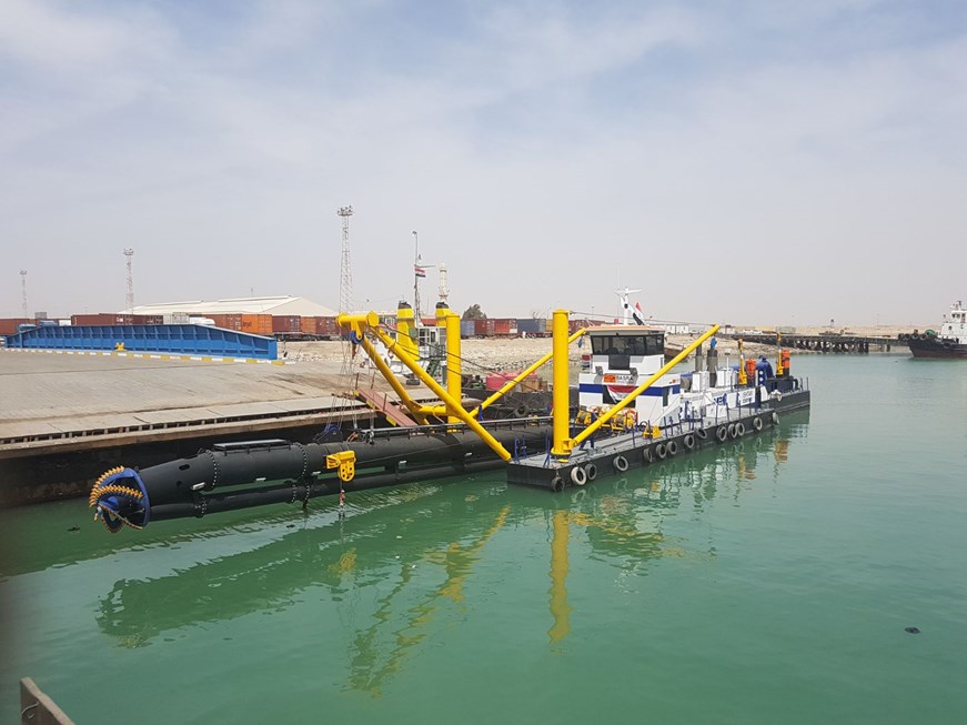 The Dutch built dredger has arrived on site at Port of Umm Qasr, Iraq