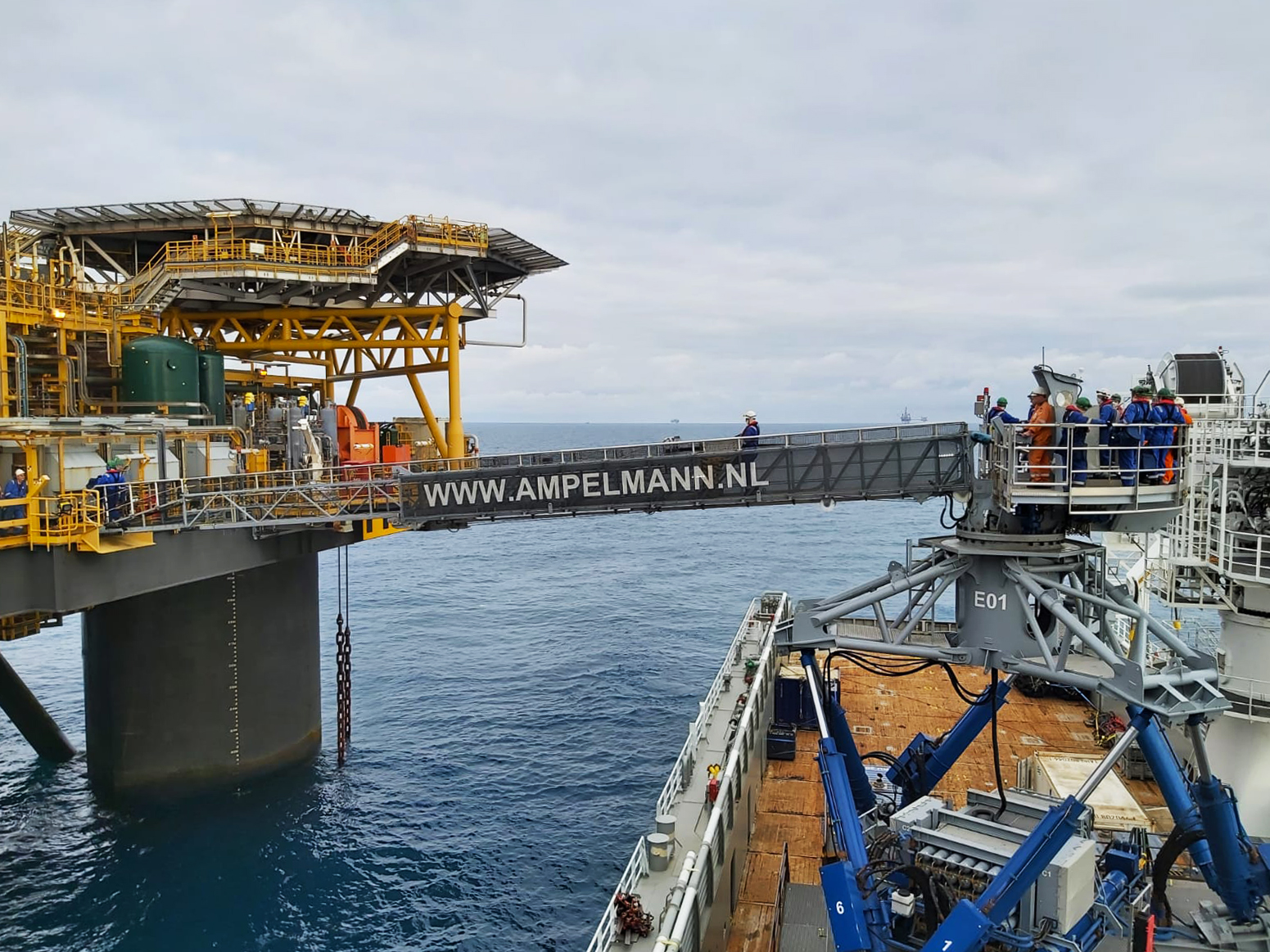 Ampelmann and Olympic Shipping join forces in project for Ithaca Energy in the North Sea