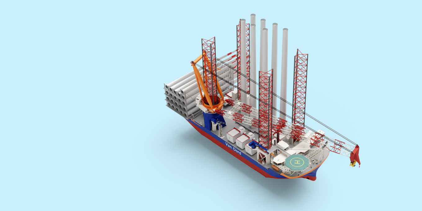 Van Oord orders mega ship to install 20 MW offshore wind foundations and turbines