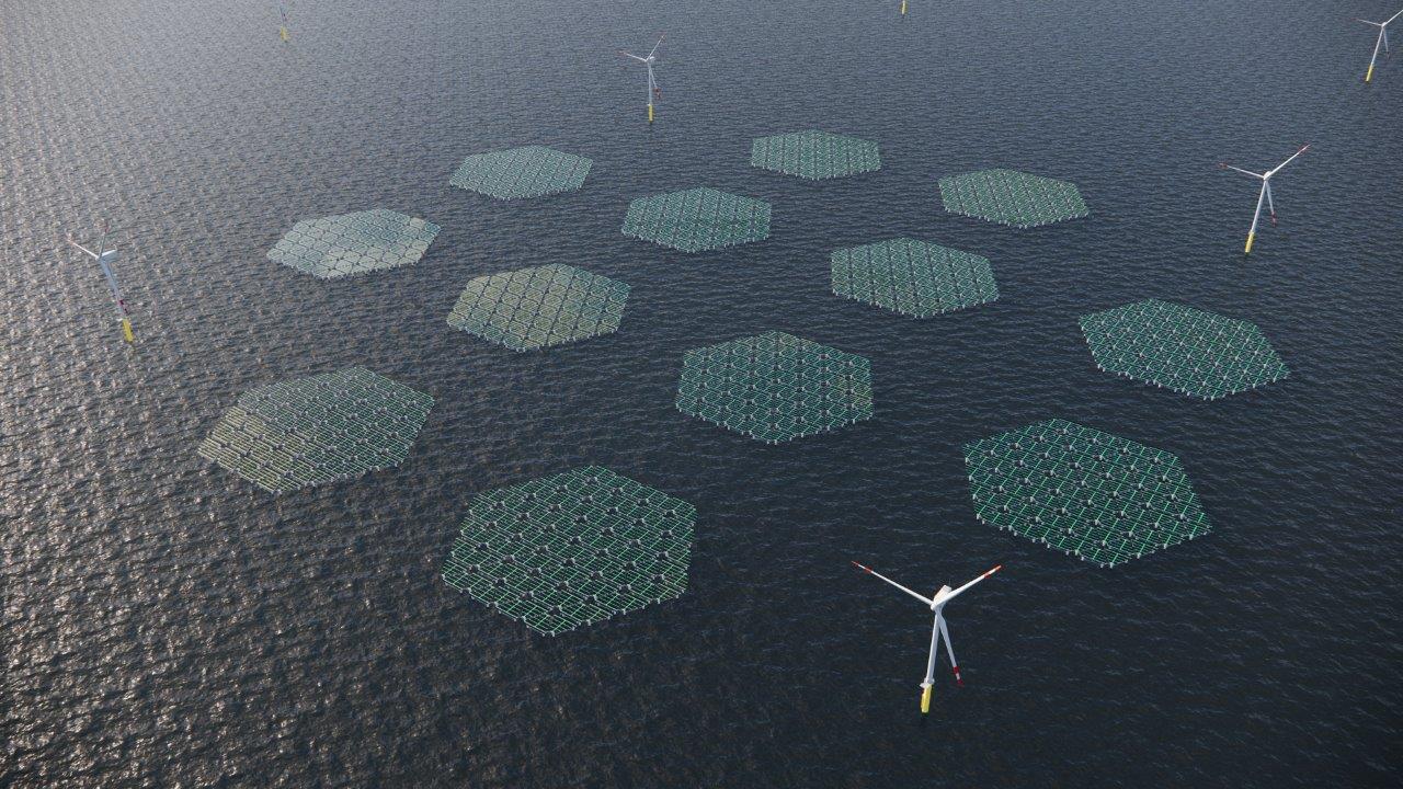 SolarDuck (contract) Largest offshore floating solar plant at HKW offshore wind farm (RWE)