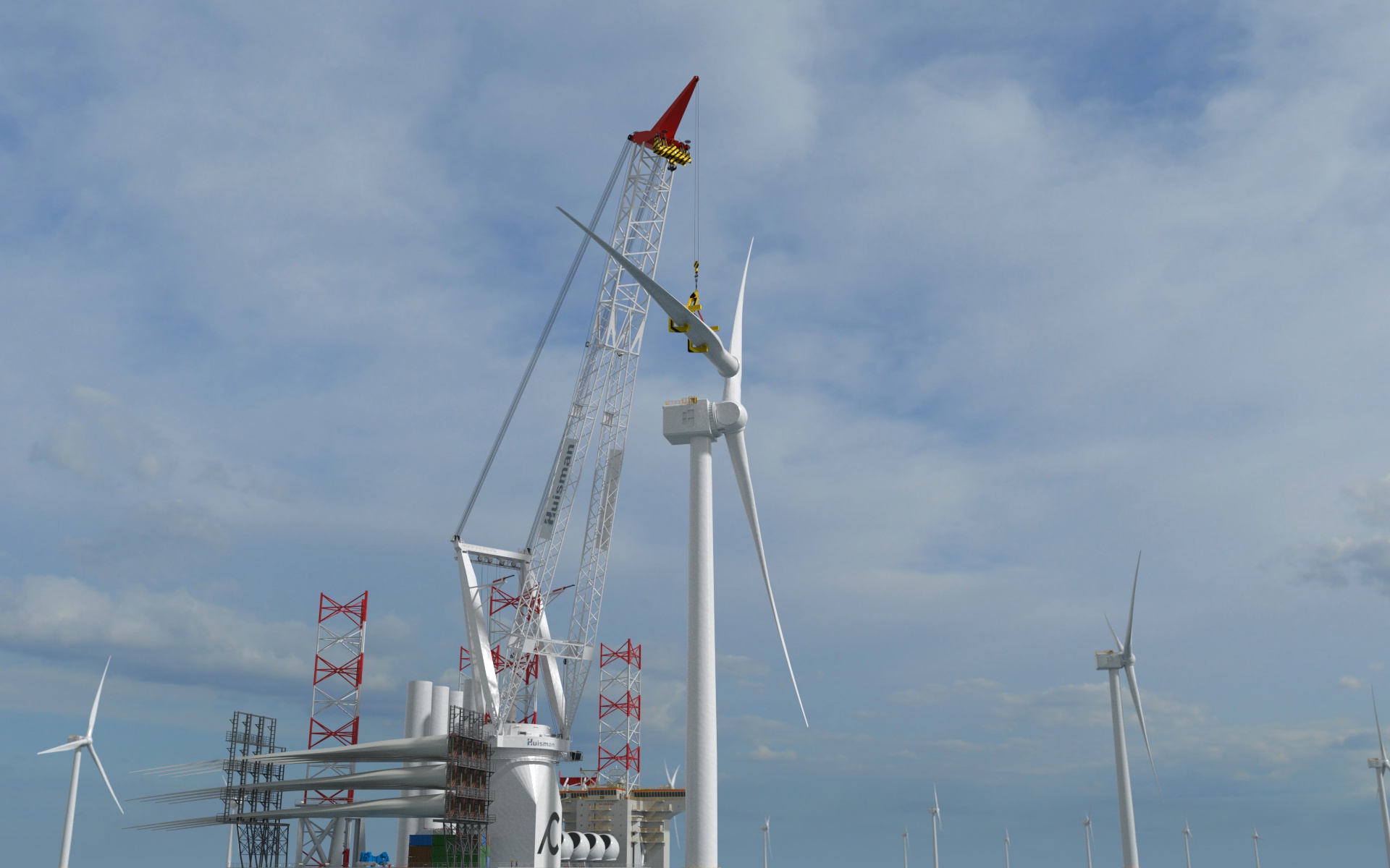 Huisman awarded fourth leg encircling crane order for Cadeler’s installation vessel
